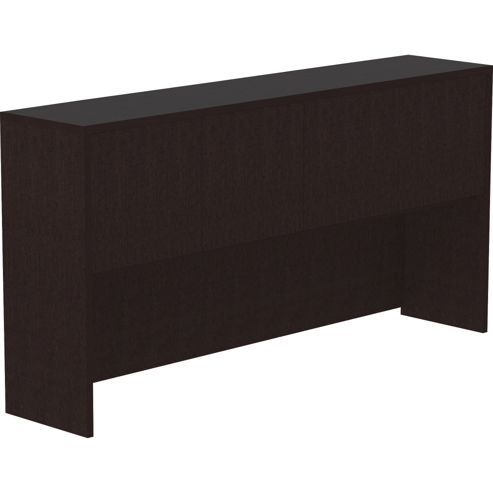 Lorell Essentials 71inW 4-Door Credenza Hutch, Espresso MPN:LLR18214