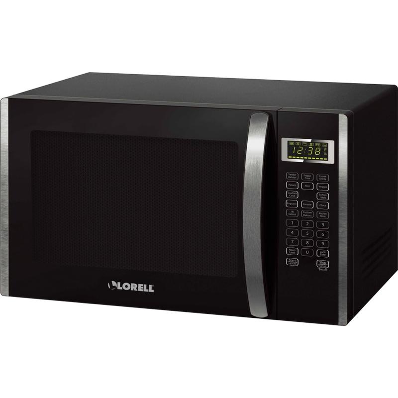 Lorell Microwave - Single - 1.6 ft  Capacity - Microwave - 11 Power Levels - FuseMetal - Countertop - Black, Silver MPN:00231