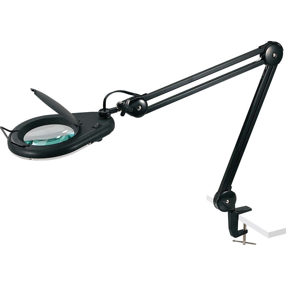 Lorell Full-Spectrum Magnifying Lamp, 5in Lens, Black MPN:99957