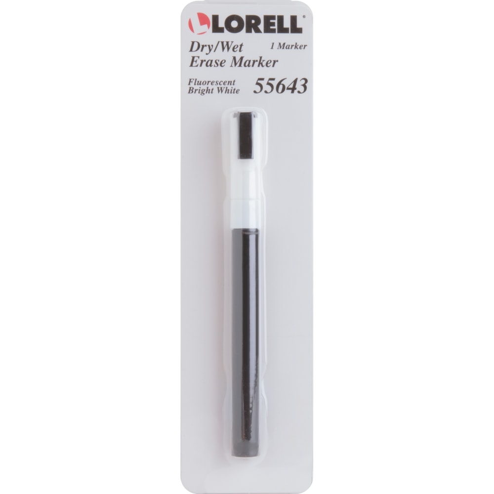 Lorell Magnetic Dry-Erase/Chalkboard Marker, White (Min Order Qty 9) MPN:55643