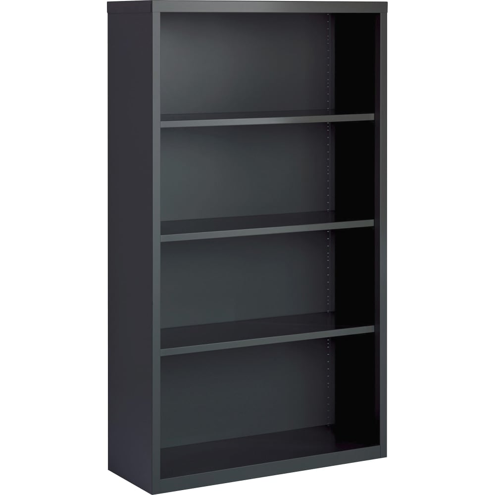 Lorell Fortress Steel 60inH 4-Shelf Bookcase, Charcoal MPN:LLR59693