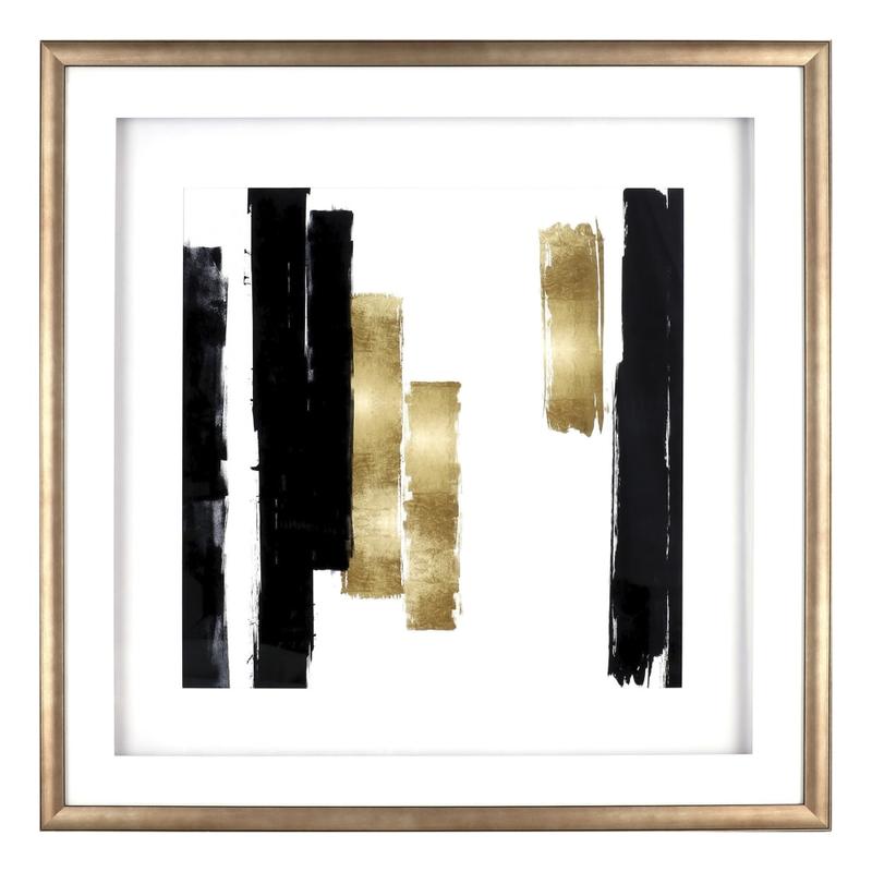 Lorell Blocks Design Framed Abstract Artwork, 29-1/2in x 29-1/2in, Design II MPN:04477