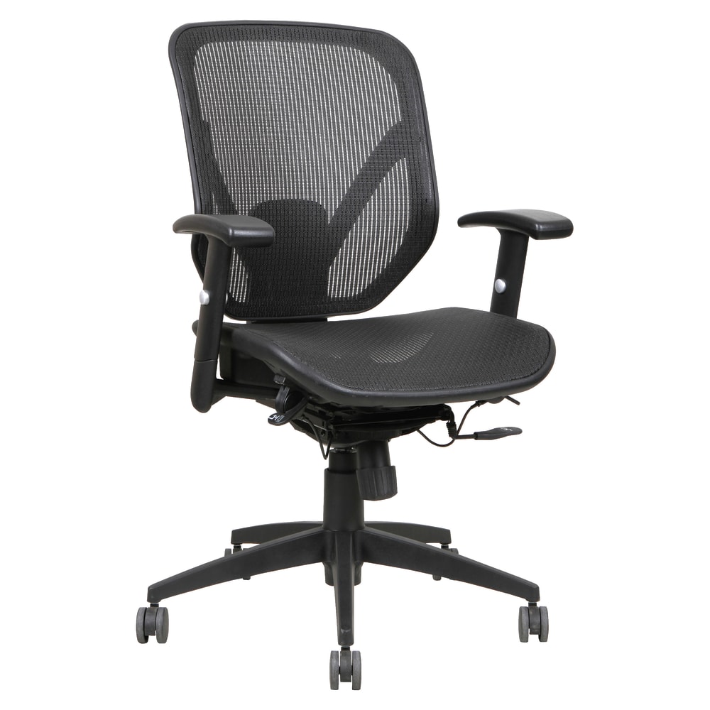 Lorell Executive Mesh Mid-Back Chair, Black MPN:40203