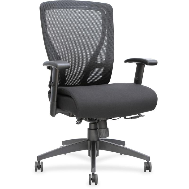 Lorell Executive Mesh/Fabric Chair, Black MPN:40204