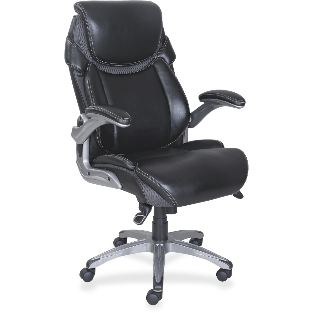 Lorell Wellness by Design Ergonomic Bonded Leather Executive Chair, With Dormeo Octaspring Technology, Black MPN:47921