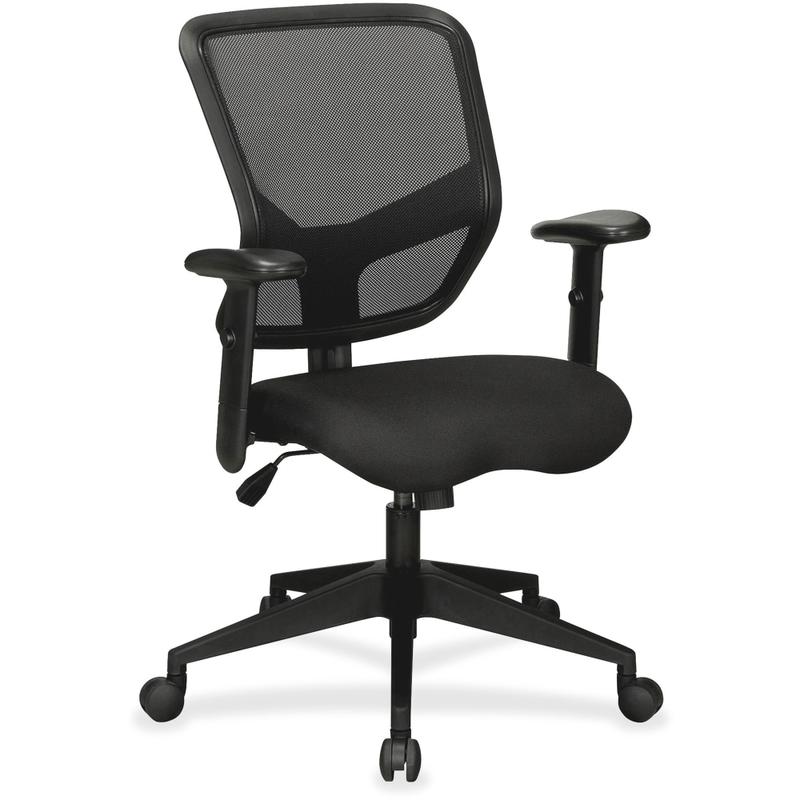 Lorell Executive Ergonomic Mesh/Fabric Mid-Back Chair, Black MPN:84565