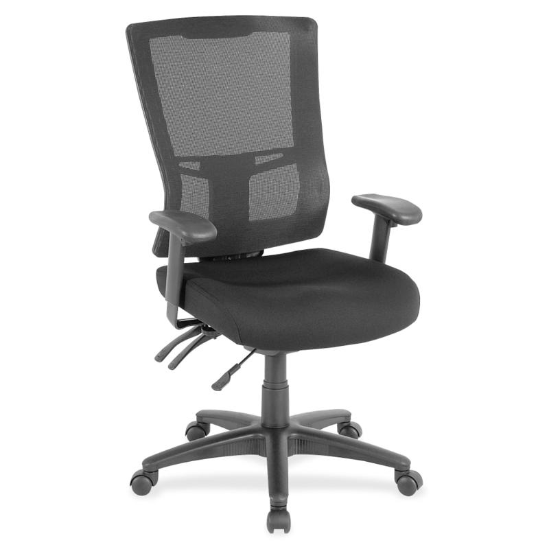 Lorell Multifunction Ergonomic Mesh High-Back Chair, Black MPN:85561