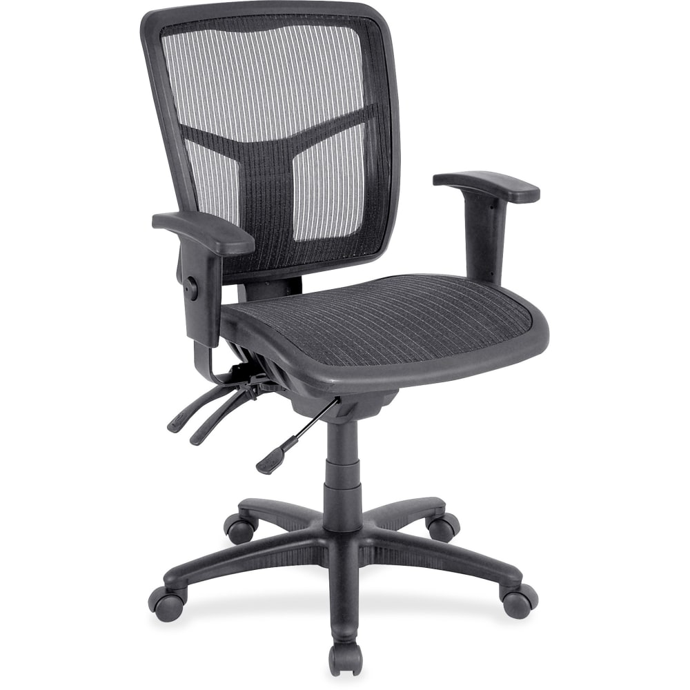 Lorell Ergonomic Mesh Mid-Back Chair, Black MPN:86904