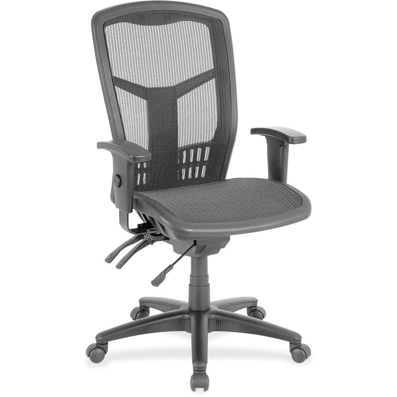 Lorell Ergomesh High-Back Multifunction Chair, Black MPN:86905