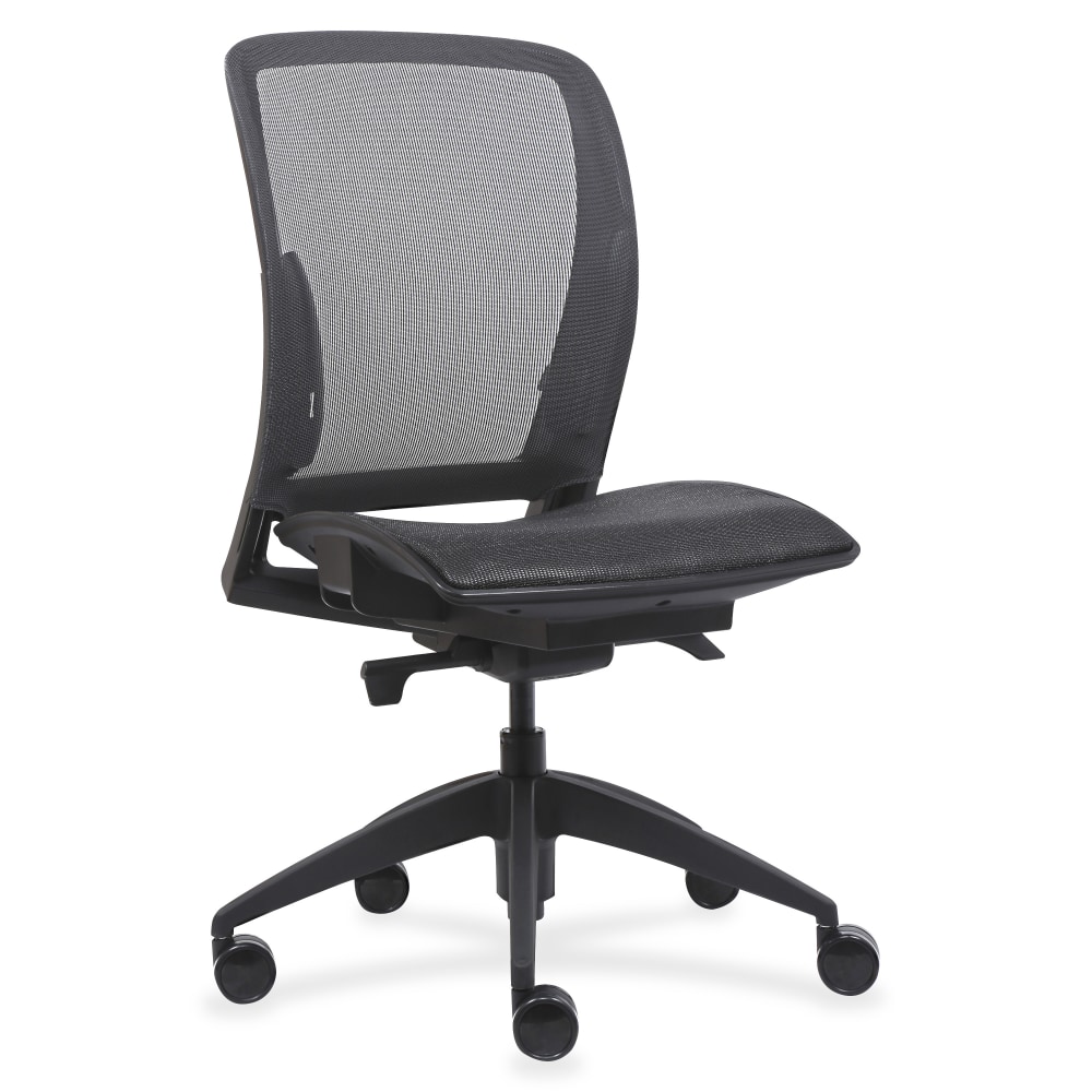 Lorell Ergonomic Mesh Armless Mid-Back Chair, Black MPN:LLR83106