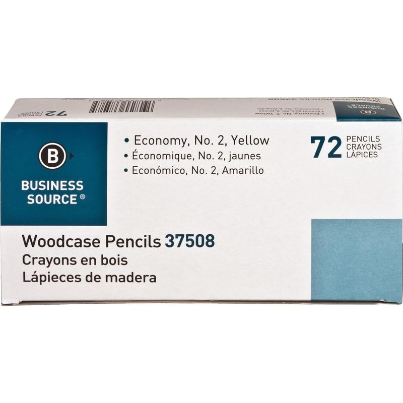 Business Source Woodcase No. 2 Pencils, #2 Lead, Yellow Wood Barrels, 72 Pencils Per Box, Case Of 4 Boxes (Min Order Qty 7) MPN:37508