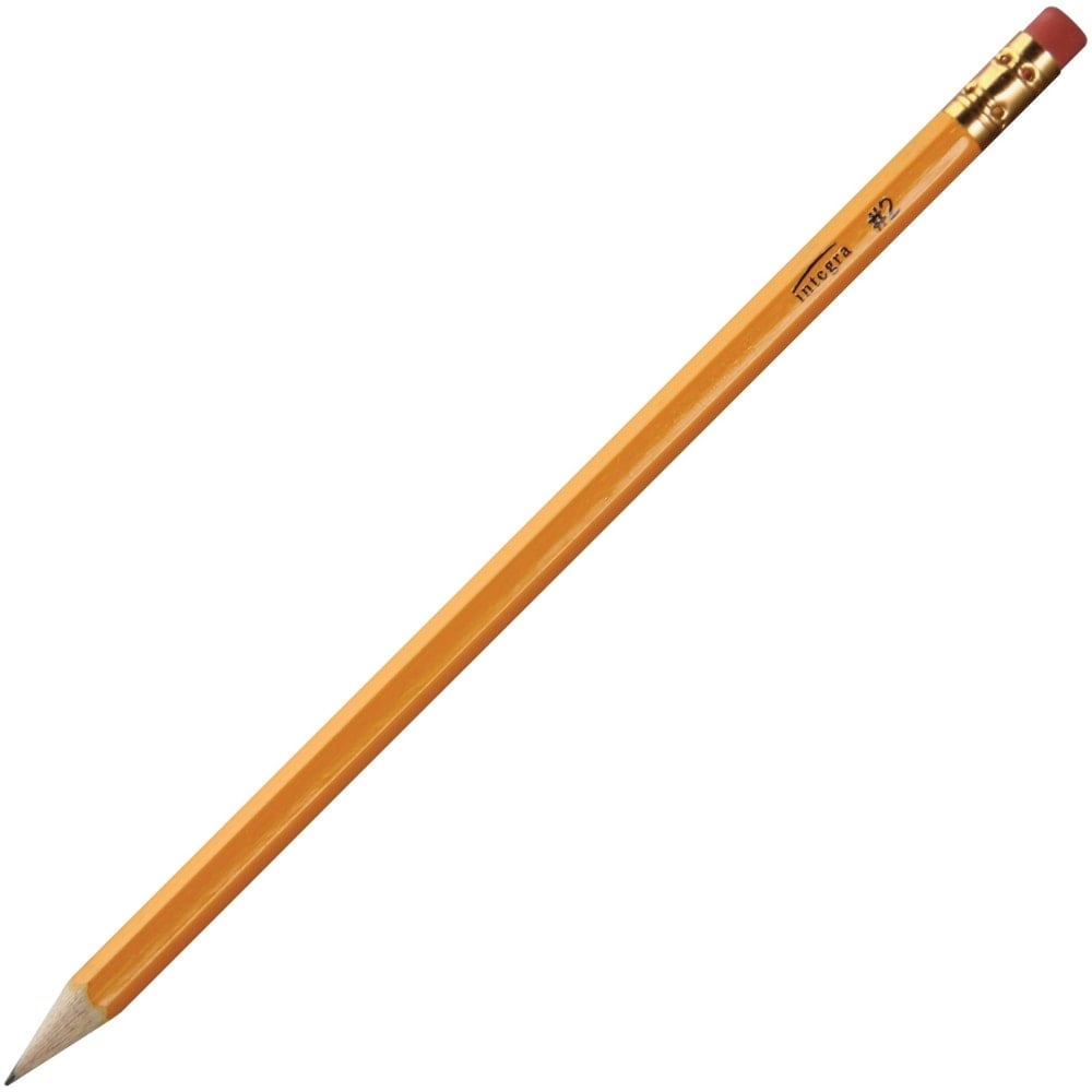 Integra Presharpened Pencils, #2 Lead, Yellow Barrel, Pack Of 12 Pencils (Min Order Qty 37) MPN:38275