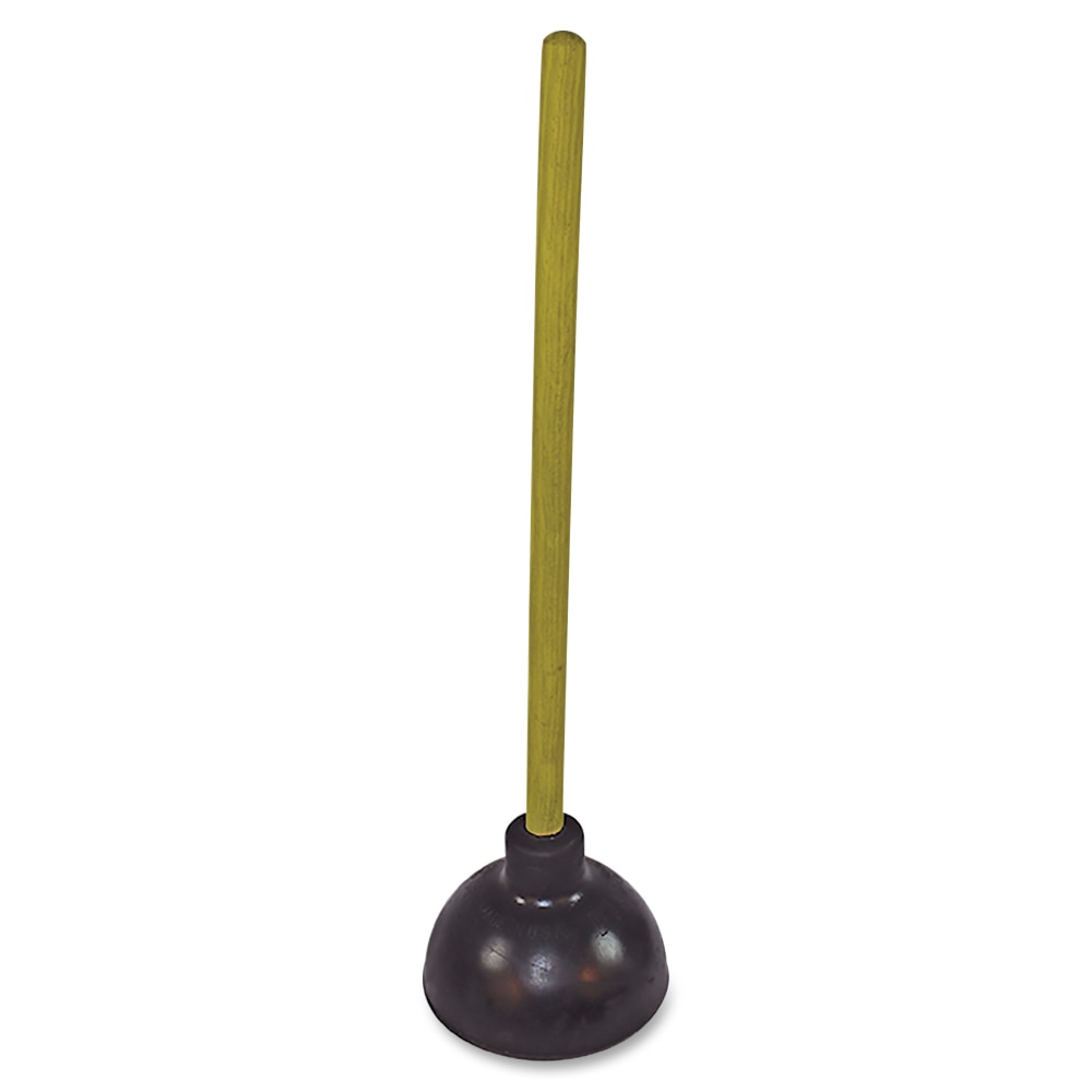 Genuine Joe Value Plus Plunger - 5.75in Cup Diameter - 23in Length - Yellow - Drain, Toilet, Pipe (Min Order Qty 4) MPN:85130CT