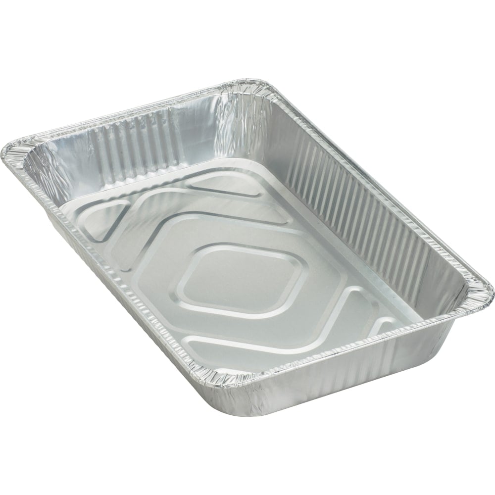 Genuine Joe Full-size Disposable Aluminum Pan - Cooking, Serving - Disposable - Silver - Aluminum Body - 50 / Carton MPN:10703