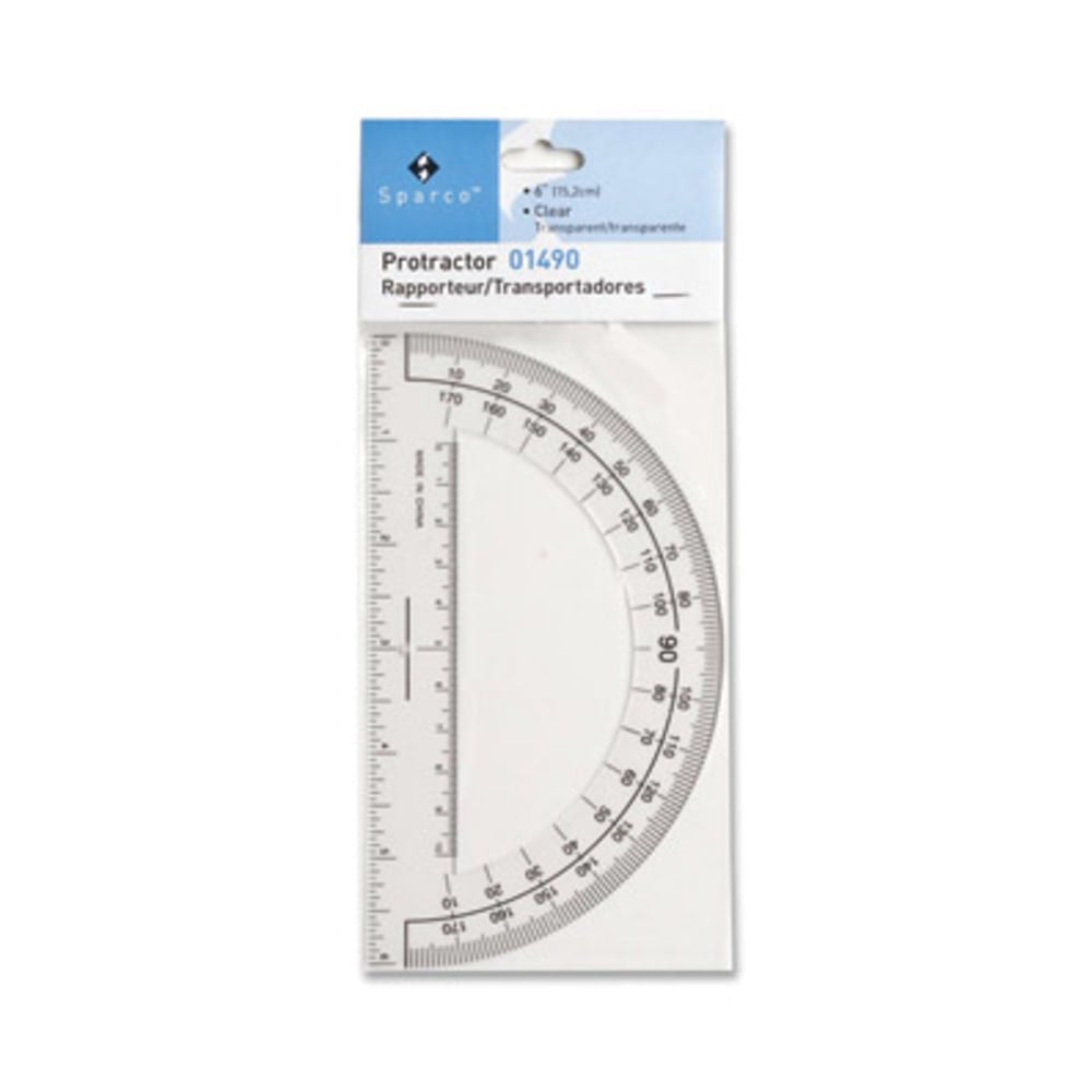 Sparco Professional Protractor, Clear (Min Order Qty 99) MPN:01490