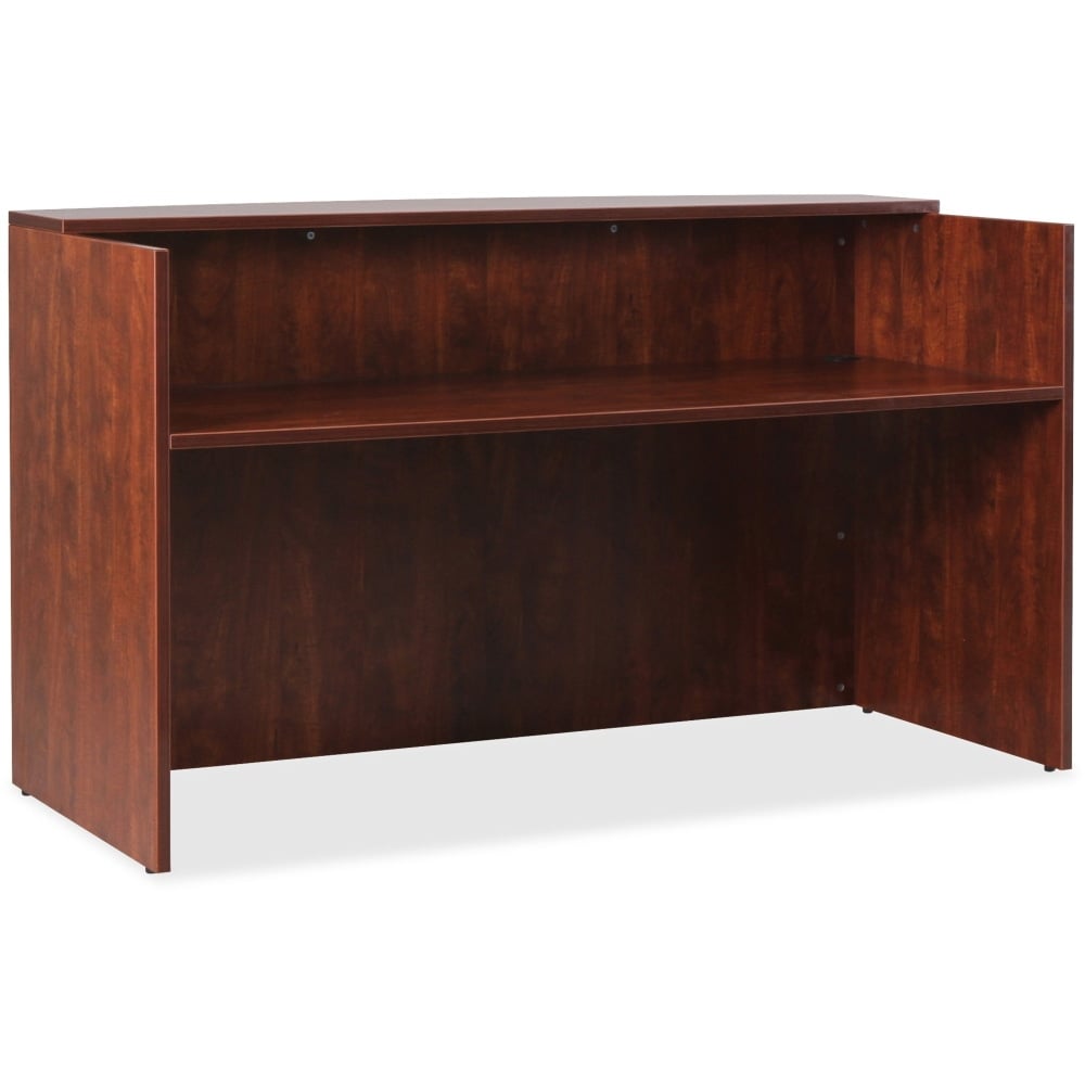 Lorell Essentials 35-7/16inW Reception Computer Desk, Cherry MPN:59581