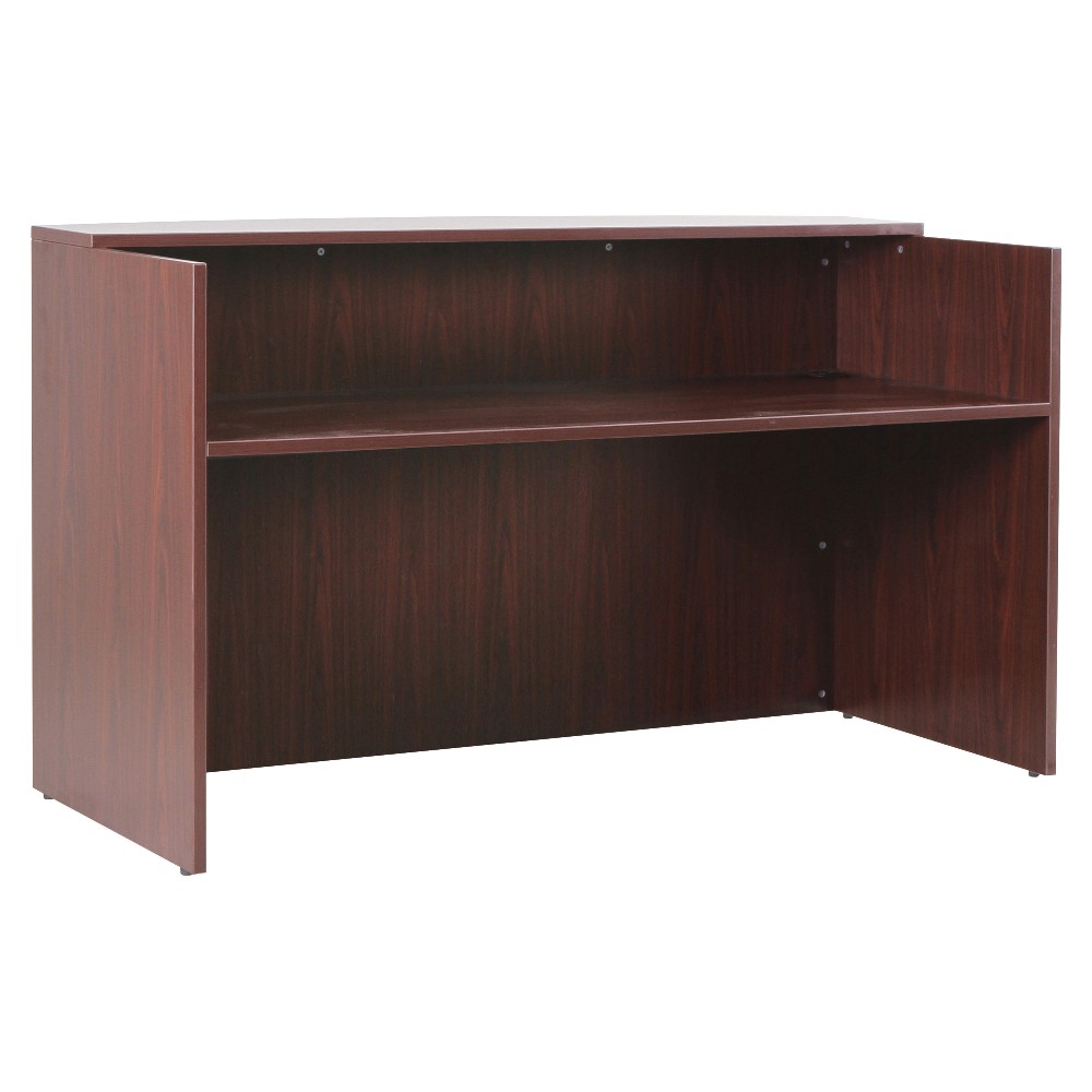 Lorell Essentials 72inW Reception Computer Desk, Mahogany MPN:59582