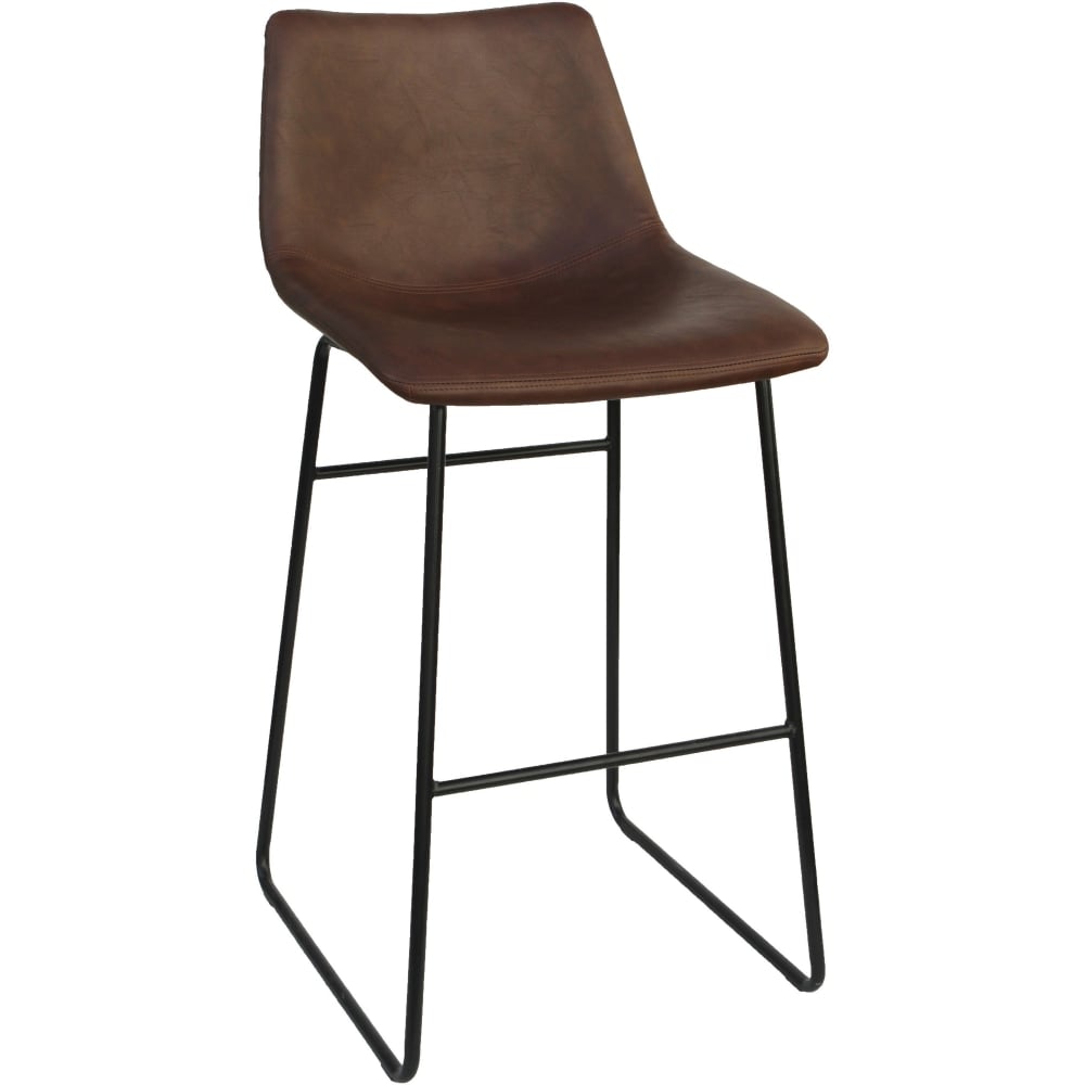 Lorell Mid-Century Modern Sled Guest Stools, Tan/Black, Set Of 2 Stools MPN:42958