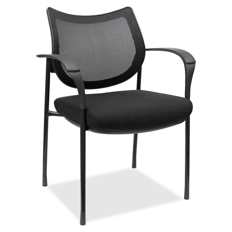 Lorell Mesh/Fabric Guest Chair, Black MPN:60511