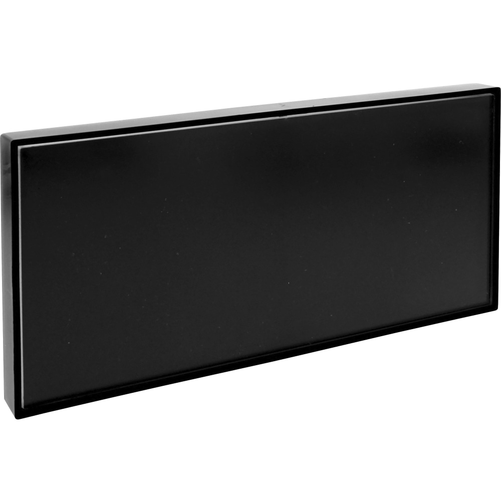 Lorell Snap Plate Architectural Sign - 1 Each - 12in Width x 6in Height x 12in Depth - Rectangular Shape - Surface-mountable - Easy Readability, Injection-molded, Easy to Use - Plastic - Black (Min Order Qty 2) MPN:02650