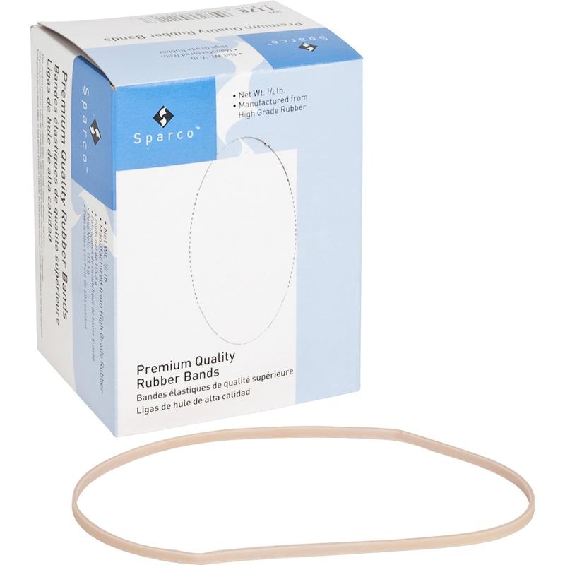 Sparco Premium Quality Rubber Bands - Size: #117B - 7in Length x 0.12in Width - 60 mil Thickness - Sustainable - 62 / Box - Natural (Min Order Qty 36) MPN:117B14LB