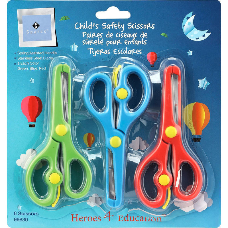 Sparco Childs Safety Scissors Set - 6 / Pack (Min Order Qty 4) MPN:99830