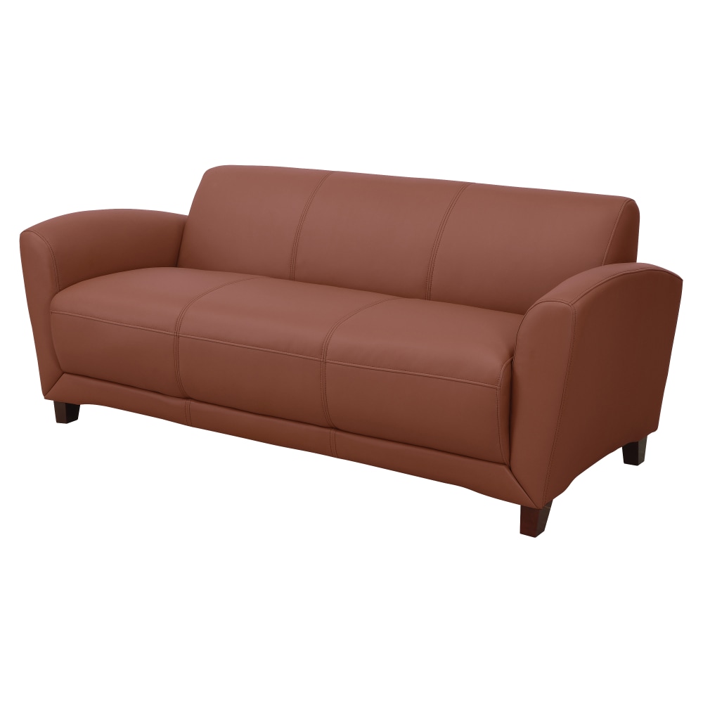 Lorell Accession Bonded Leather Reception Sofa, Tan MPN:68946