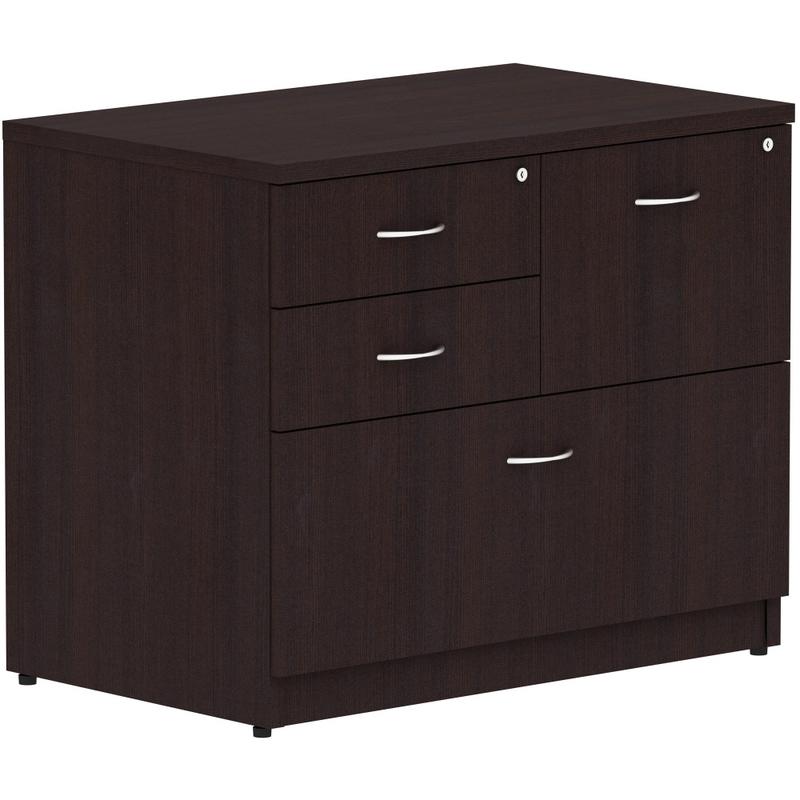 Lorell 2-Box/1-File 4-Drawer 35-1/2inW x 22inD Lateral File Cabinet, Espresso MPN:18273