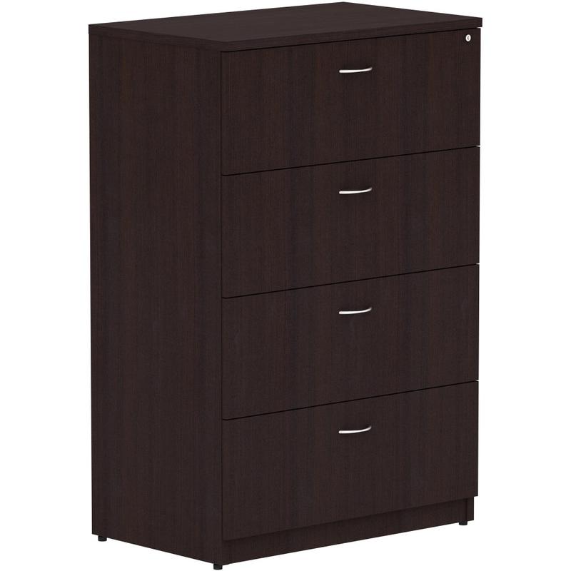 Lorell Essentials 35-1/2inW x 22inD Lateral 4-Drawer File Cabinet, Espresso MPN:18274