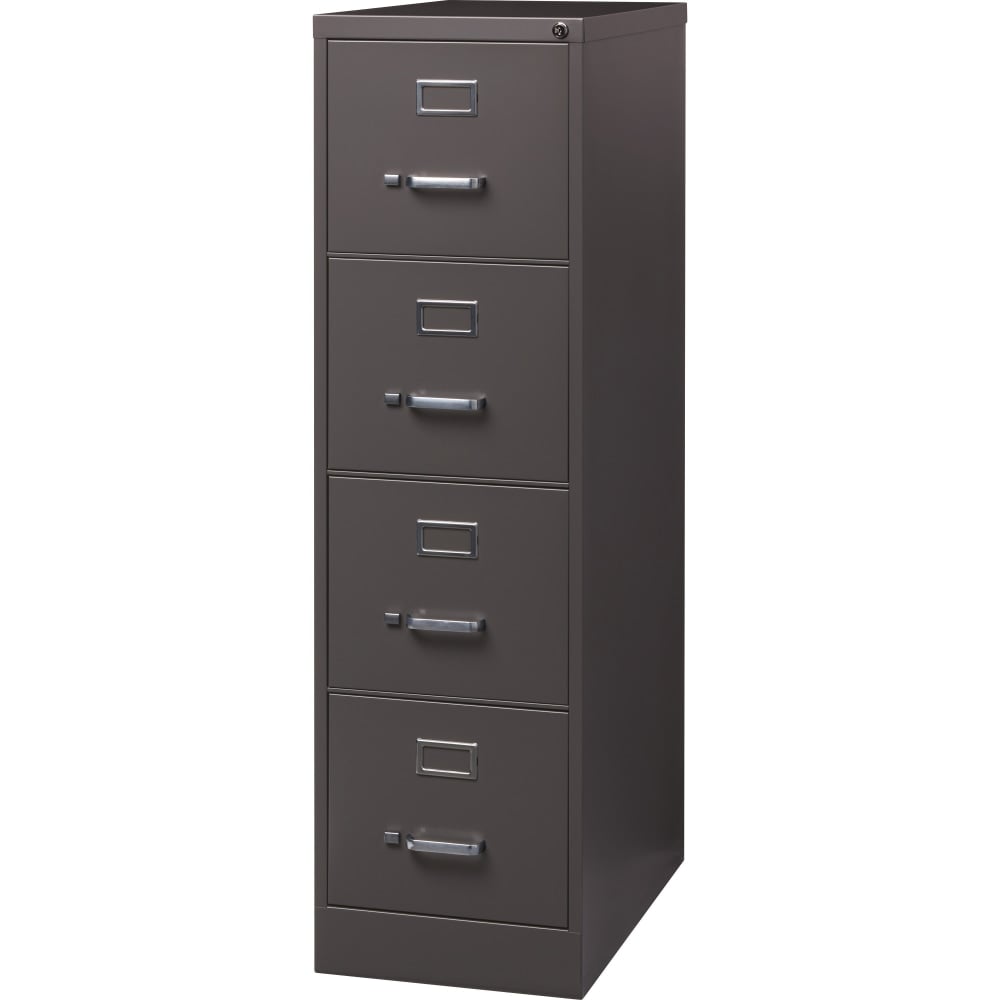 Lorell Fortress 26-1/2inD Vertical 4-Drawer Letter-Size File Cabinet, Medium Tone MPN:60155