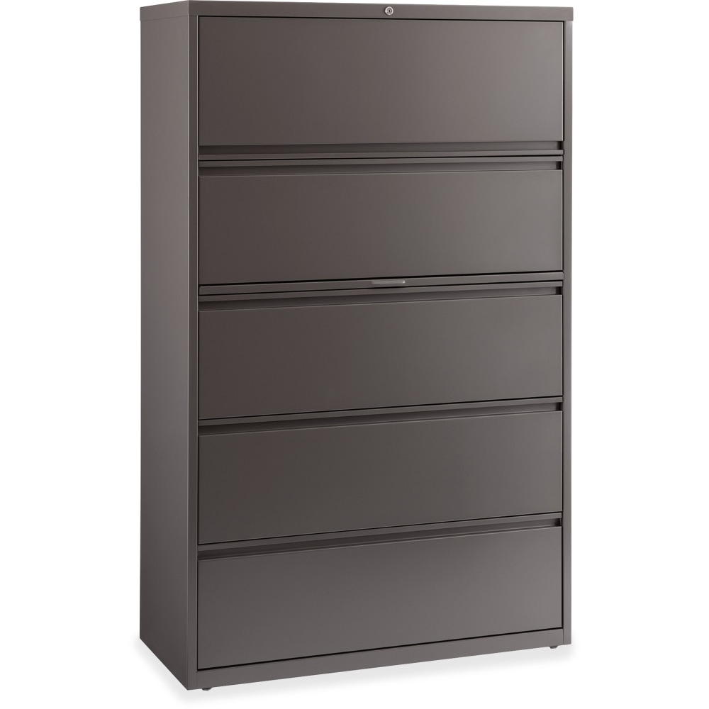 Lorell Fortress 42inW x 18-5/8inD Lateral 5-Drawer File Cabinet, Gray MPN:60473