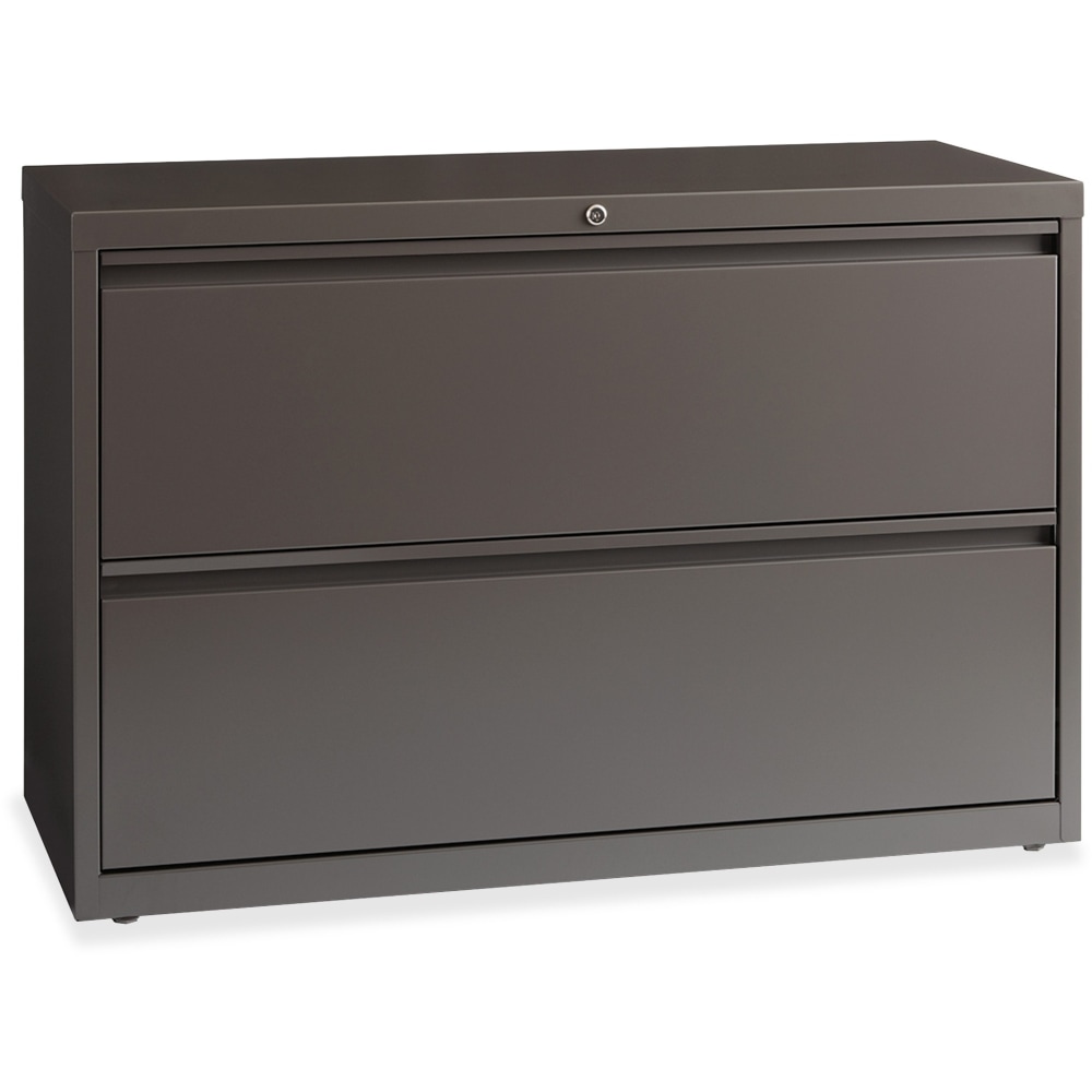 Lorell Fortress 42inW x 18-5/8inD Lateral 2-Drawer File Cabinet, Gray MPN:60475