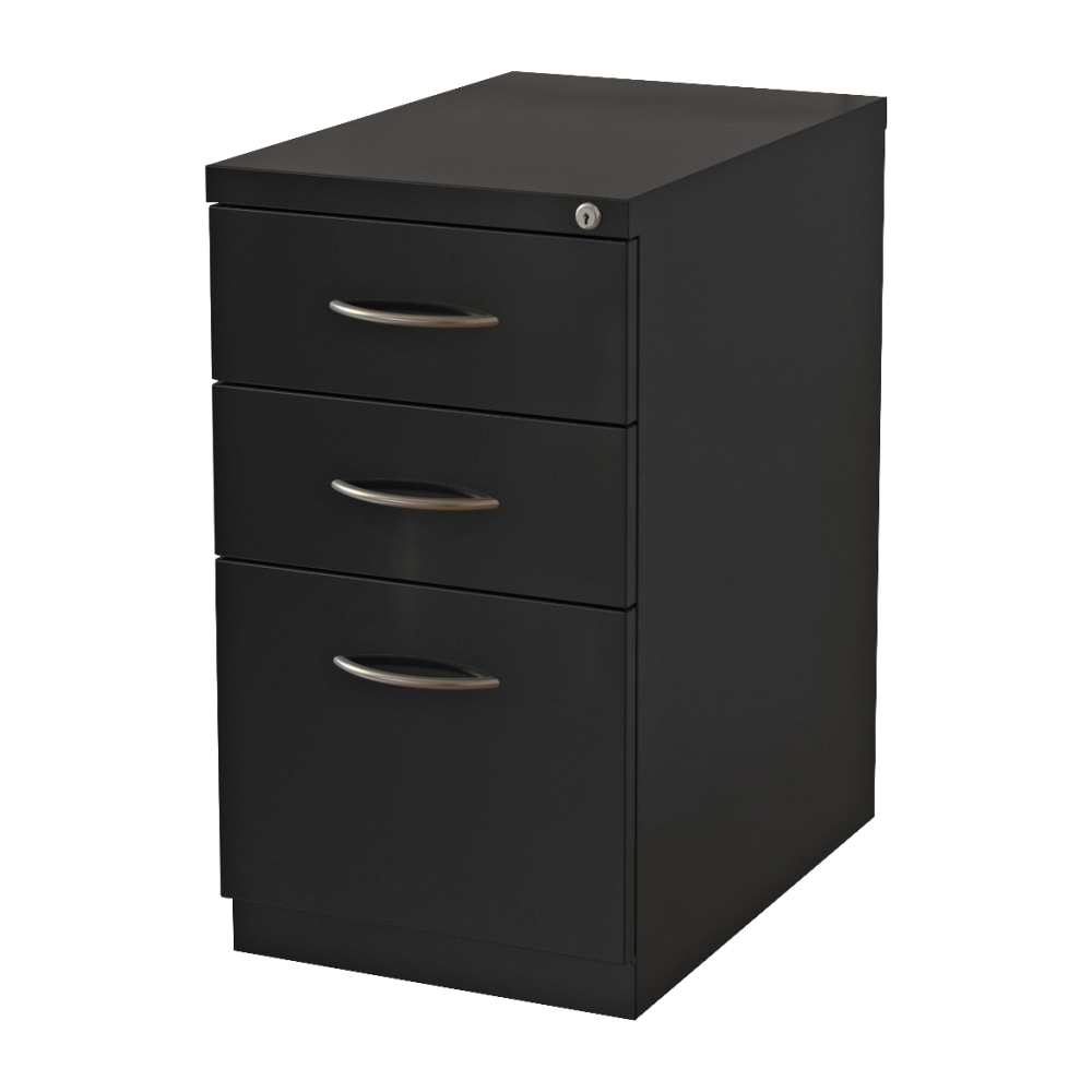 Lorell 19inD Vertical 3-Drawer Premium Mobile File Cabinet, Black MPN:79129