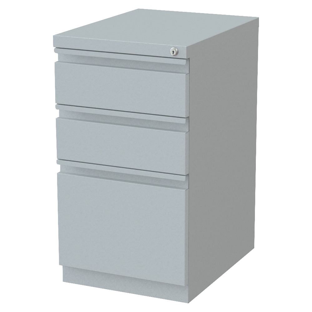 Lorell 19-7/8inD Vertical 3-Drawer Mobile Pedestal File Cabinet, Platinum MPN:79135