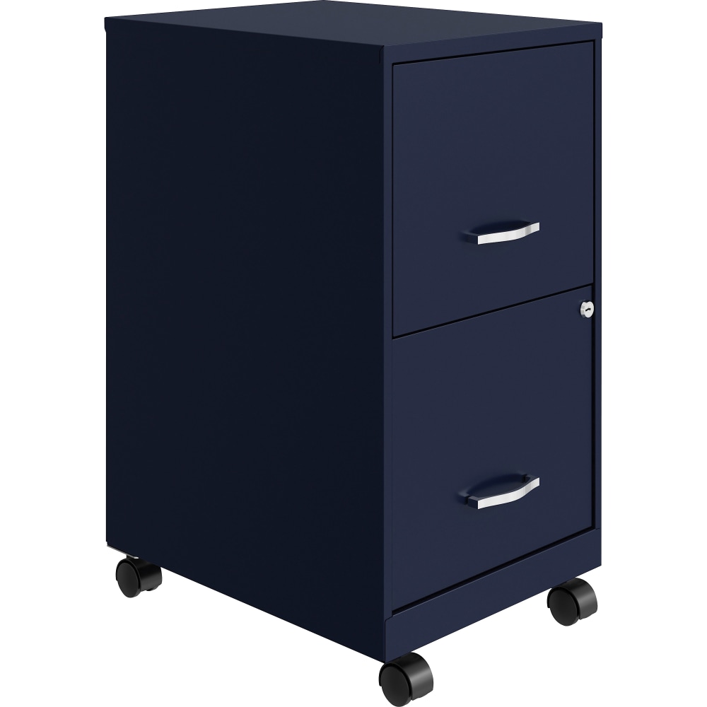 NuSparc 2-Drawer Mobile File Cabinet, Navy, 1 Each MPN:VF218AMNY