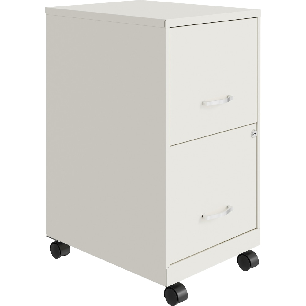 NuSparc 18inD Vertical 2-Drawer Mobile File Cabinet, White , 1 Each MPN:VF218AMWE