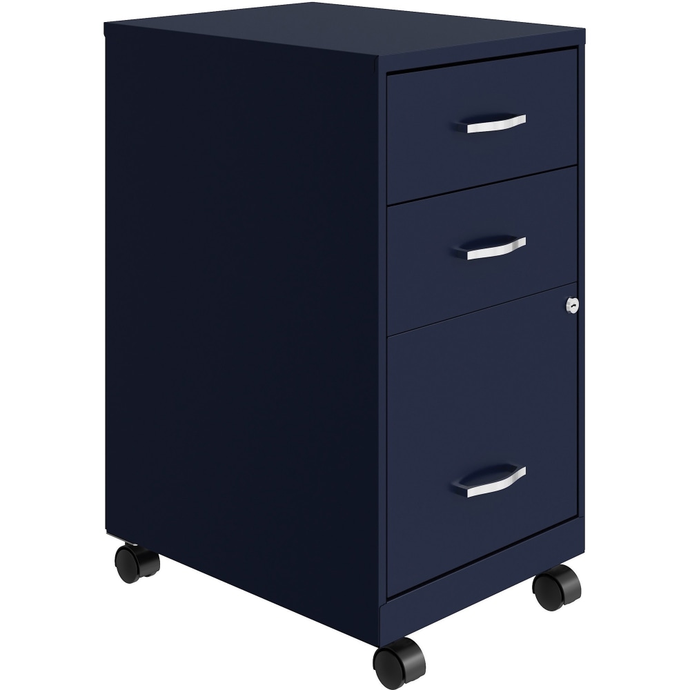 NuSparc 18in Mobile Pedestal 3-Drawer Organizer Cabinet, Navy MPN:VF318CMNY