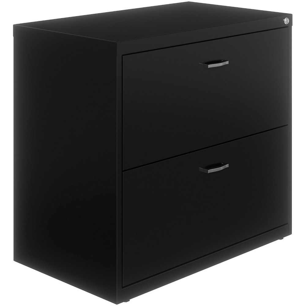 NuSparc 30inW Lateral File 2-Drawer w/ Arc Pull, Black, 1 Each MPN:LF218AABK