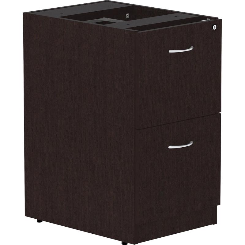 Lorell Essentials 22inD Vertical Pedestal File Cabinet With 2 File Drawers, Espresso MPN:LLR18221