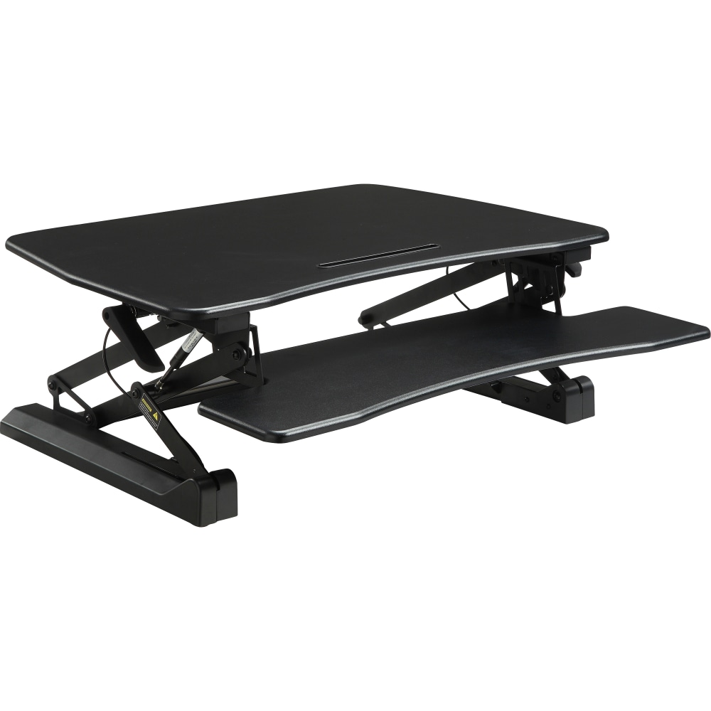 Lorell V2 Gas-Lift Sit-To-Stand Desk Riser, 19-1/2inH x 35-1/2inW x 23-1/4inD, Black MPN:LLR99553