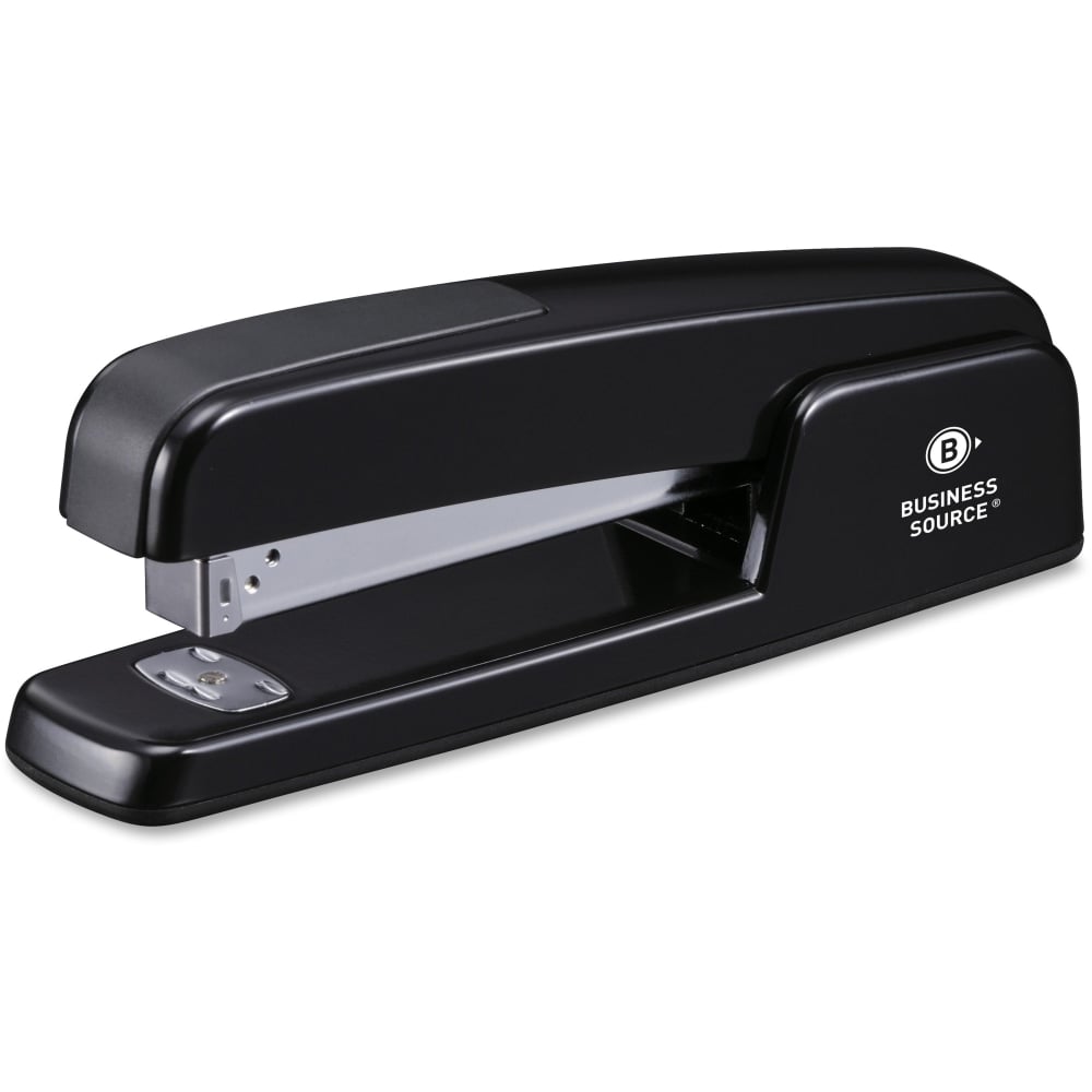 Business Source Die-cast Stapler - 20 Sheets Capacity - 210 Staple Capacity - Full Strip - Top Loading - 1 Each - Black - Die-cast (Min Order Qty 4) MPN:41877