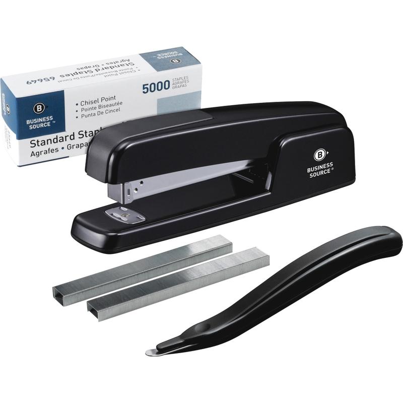 Business Source Standard Stapler Value Pack - 20 Sheets Capacity - 210 Staple Capacity - Full Strip - Top Loading - 1 / Pack - Black (Min Order Qty 3) MPN:41890