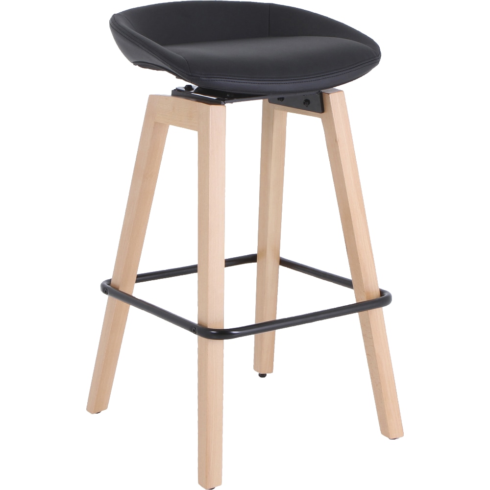 Lorell Modern Low-Back Bar Stool, Black MPN:LLR68563