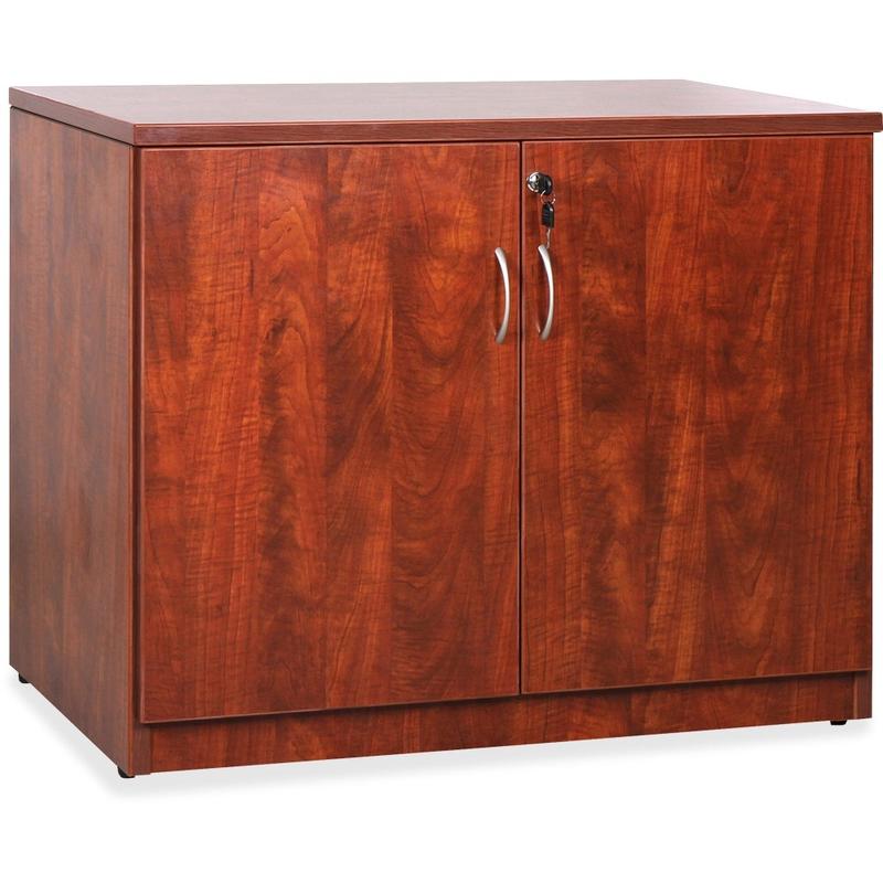 Lorell Essentials 36inW Storage Cabinet, Cherry MPN:69611