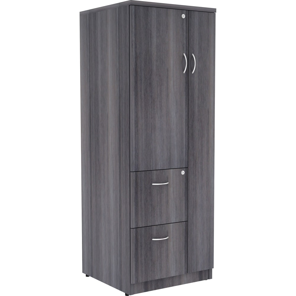 Lorell Relevance Tall 24inW Storage Cabinet, Weathered Charcoal MPN:69659