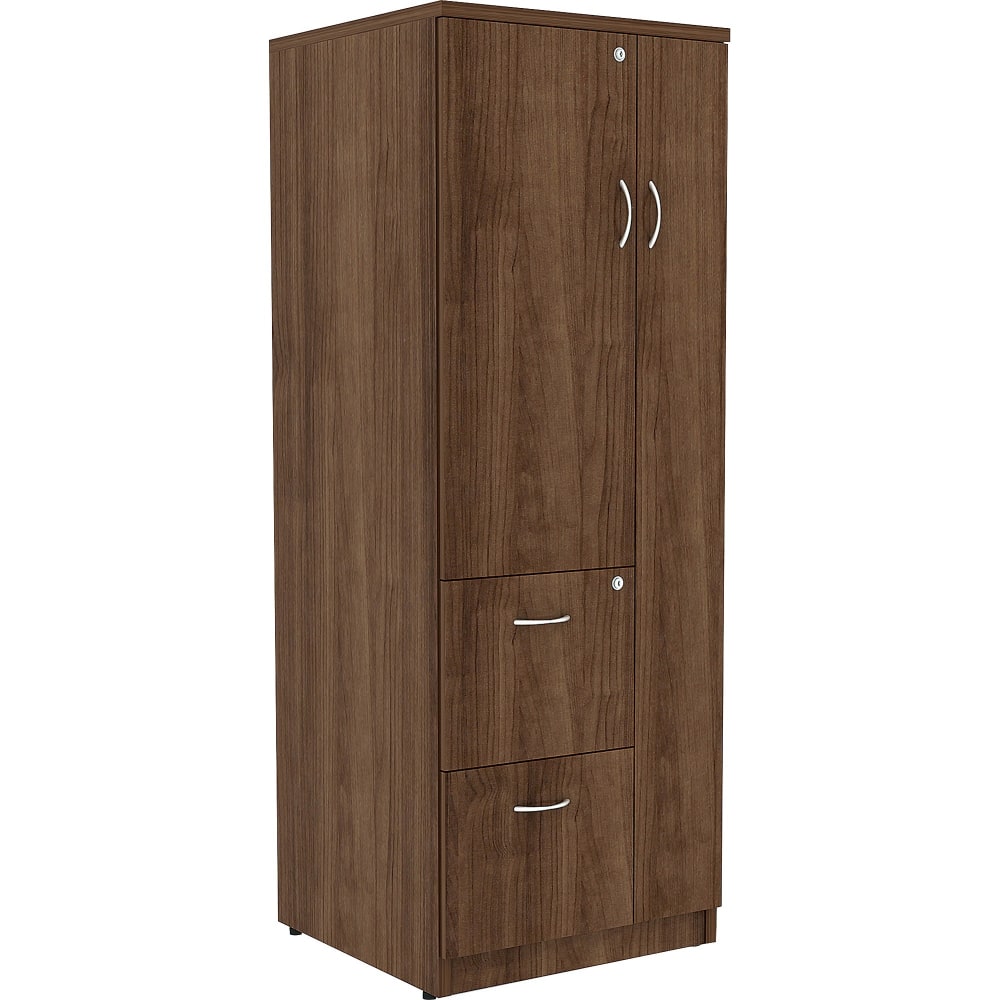 Lorell Essentials Tall Storage Cabinet, 2 Adjustable Shelves, Walnut MPN:69889