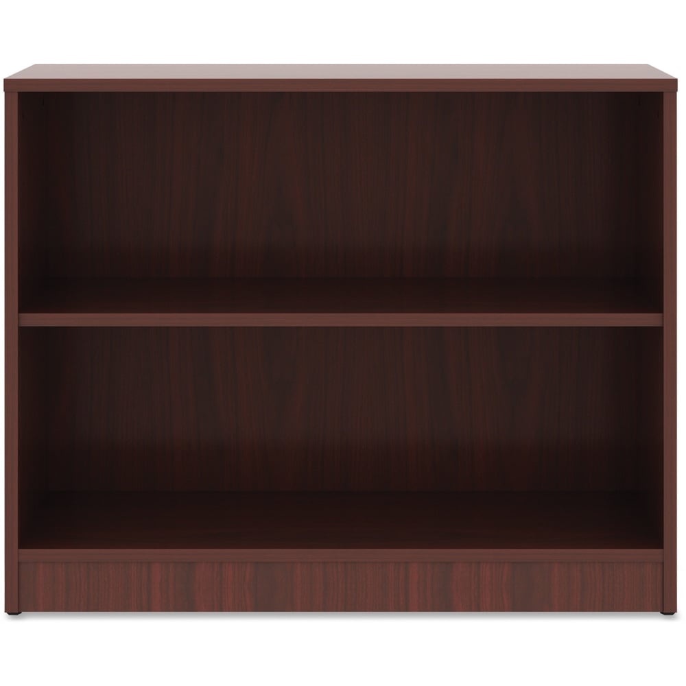 Lorell 30inH 2-Shelf Bookcase, Mahogany MPN:99778