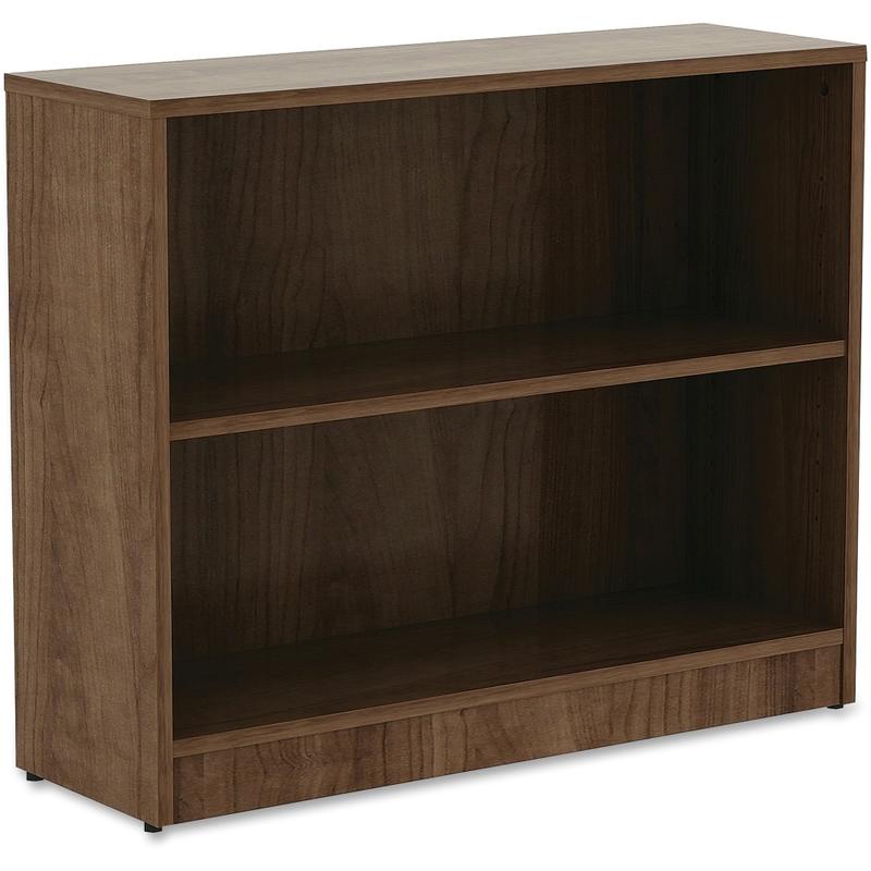 Lorell 30inH 2-Shelf Bookcase, Walnut MPN:99780