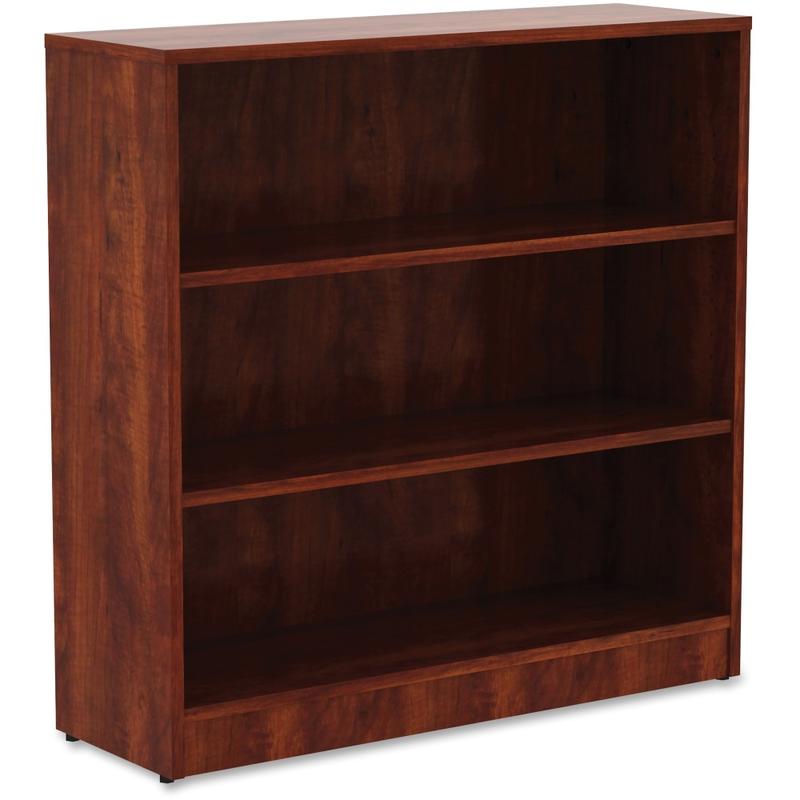 Lorell 36inH 3-Shelf Bookcase, Cherry MPN:99782