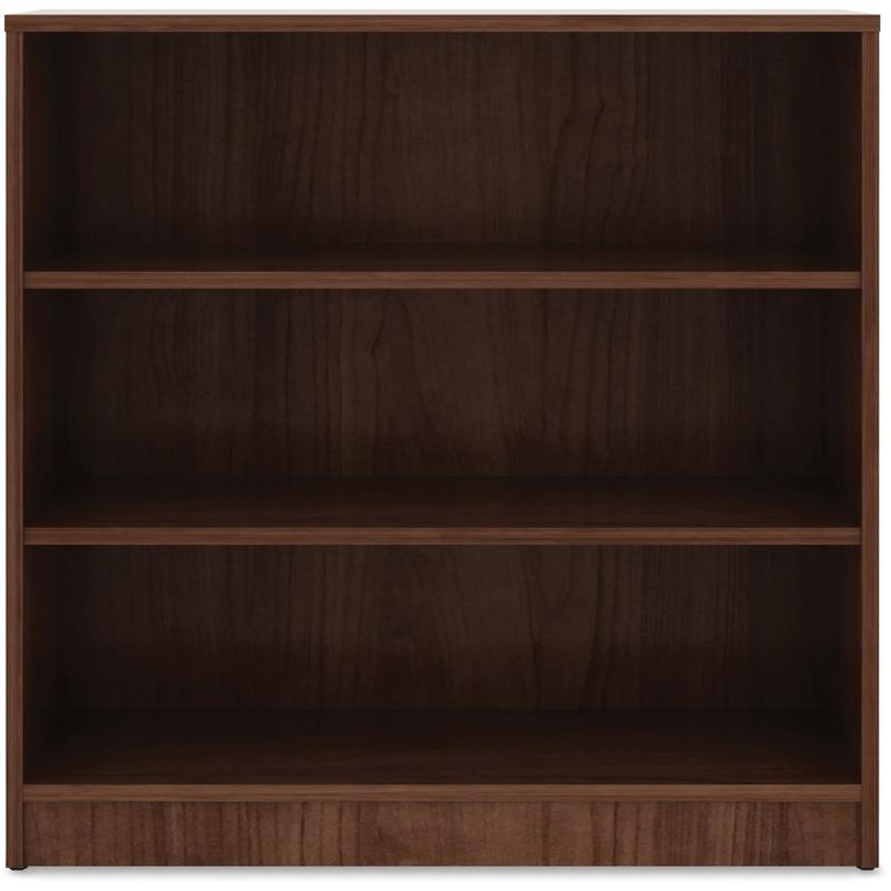 Lorell 36inH 3-Shelf Bookcase, Walnut MPN:99783